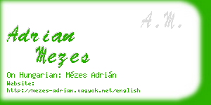 adrian mezes business card