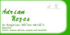 adrian mezes business card